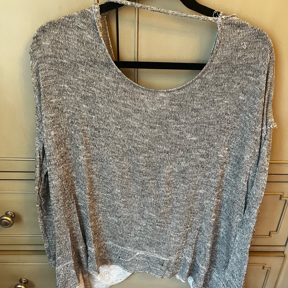 Free people very thin oversized shirt- sexy w bralette under